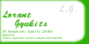 lorant gyukits business card